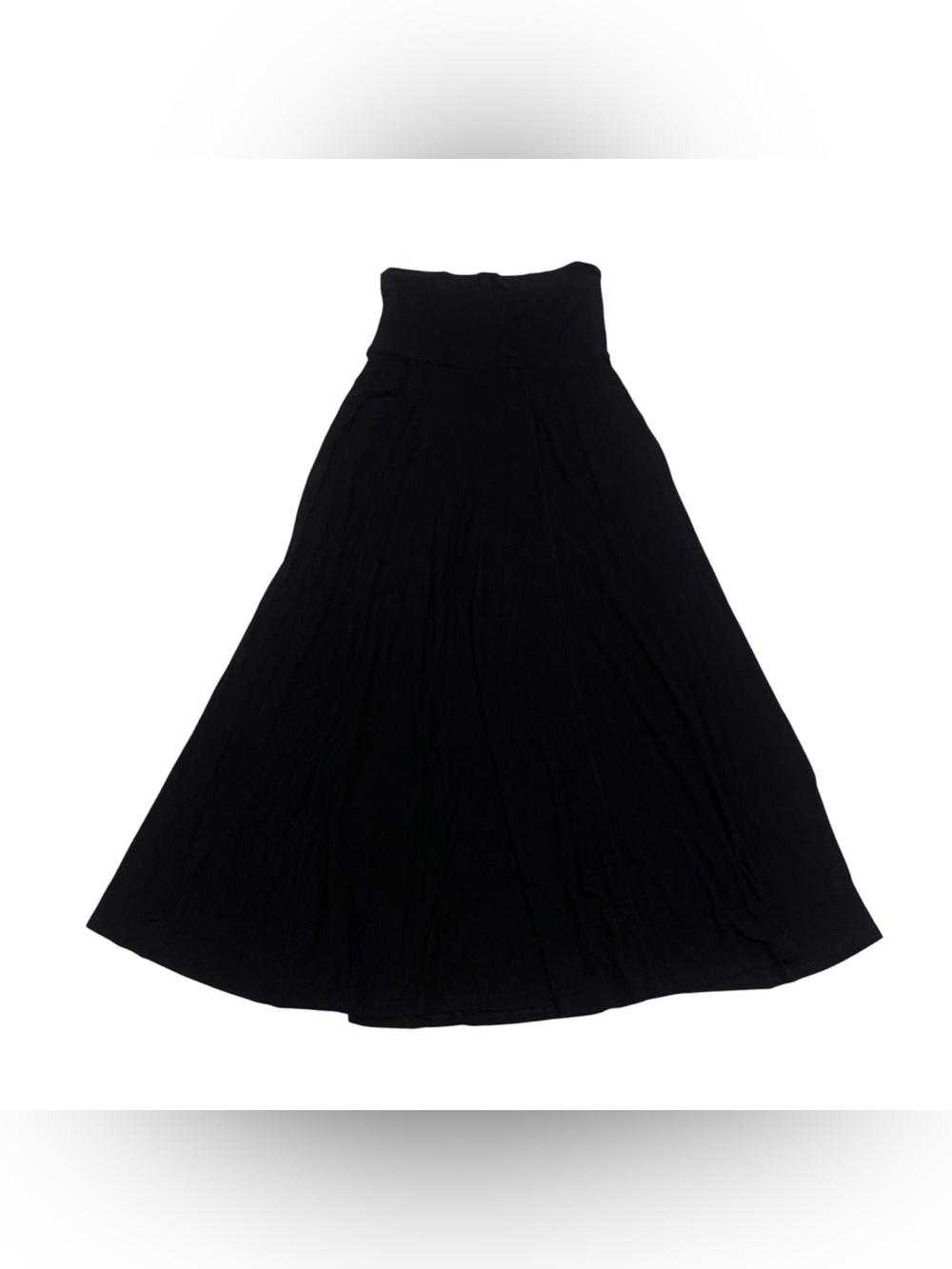 GAP Black Jersey Knit Maxi Skirt Pull On Style Womens Size Medium Tall